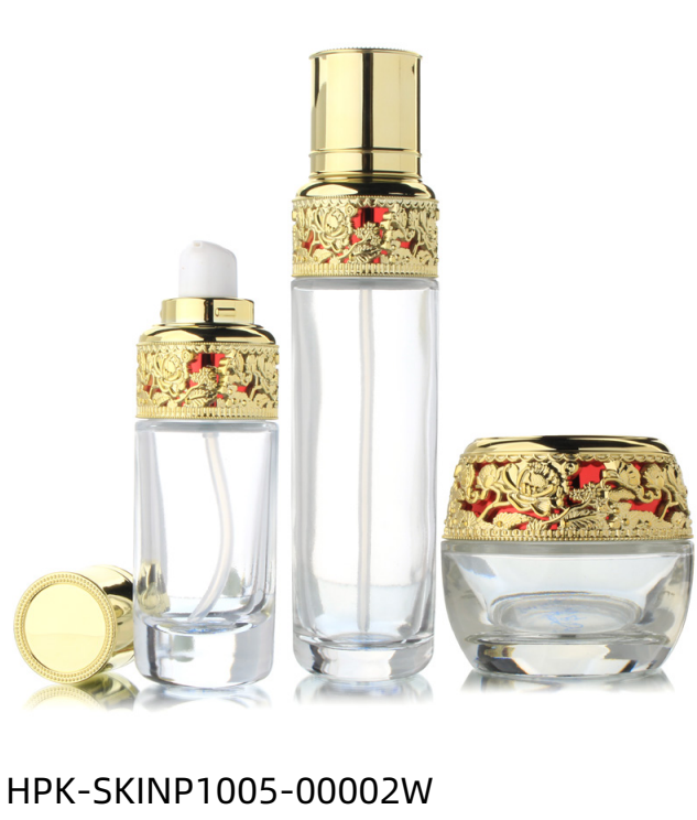 Luxury Glass Lotion Bottle and Cream Jar